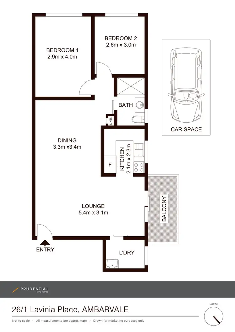Floorplan of Homely unit listing, 26/1 Lavinia Place, Ambarvale NSW 2560