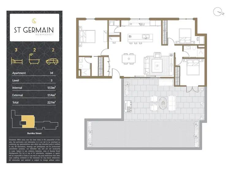 Floorplan of Homely apartment listing, 34 / 15 Burnley st, Newmarket QLD 4051