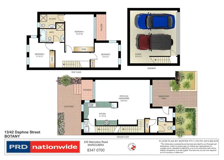 Floorplan of Homely townhouse listing, 13/42 Daphne Street, Botany NSW 2019