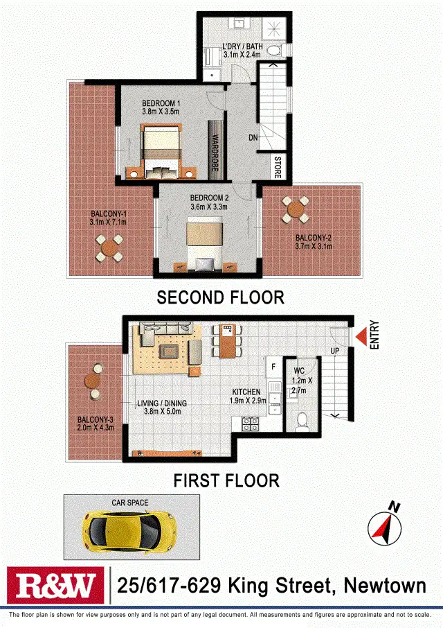 Floorplan of Homely apartment listing, 25/617-629 King Street, Newtown NSW 2042