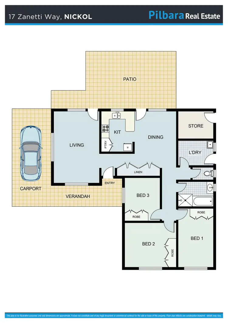Floorplan of Homely house listing, 17 Zanetti Way, Nickol WA 6714