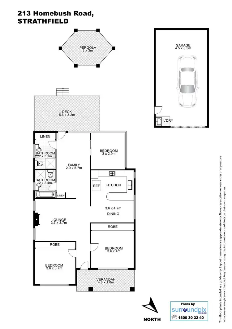 Floorplan of Homely house listing, 213 HOMEBUSH ROAD, Strathfield NSW 2135