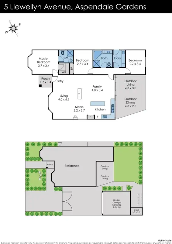 Floorplan of Homely house listing, 5 Llewellyn Avenue, Aspendale Gardens VIC 3195