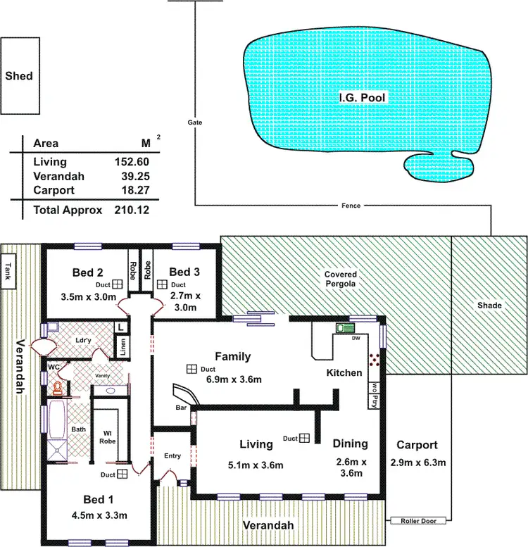 Floorplan of Homely house listing, 36 Tareena Street, Craigmore SA 5114