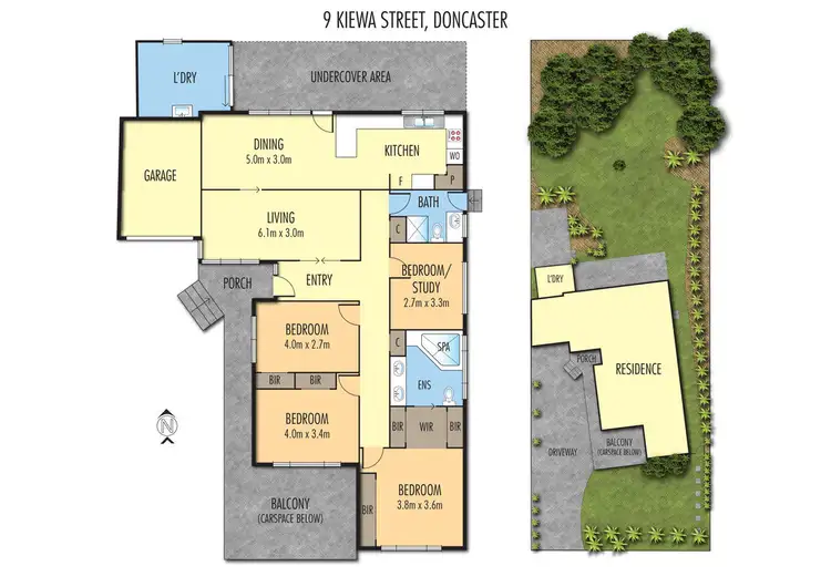 Floorplan of Homely house listing, 9 Kiewa Street, Doncaster VIC 3108