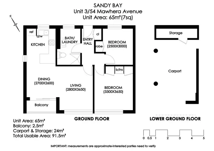 Floorplan of Homely unit listing, 3/54 Mawhera Avenue, Sandy Bay TAS 7005