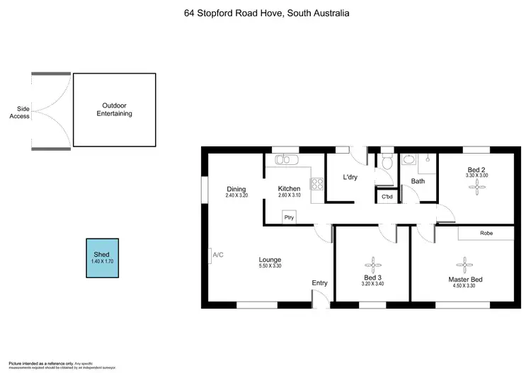 Floorplan of Homely house listing, 64 Stopford Road, Hove SA 5048