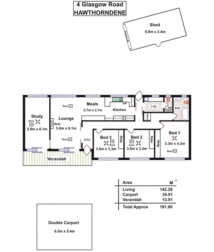 Floorplan of Homely house listing, 4 Glasgow Road, Hawthorndene SA 5051