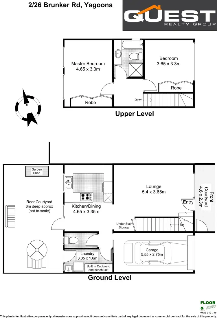 Floorplan of Homely townhouse listing, 2/26 Brunker Road, Yagoona NSW 2199