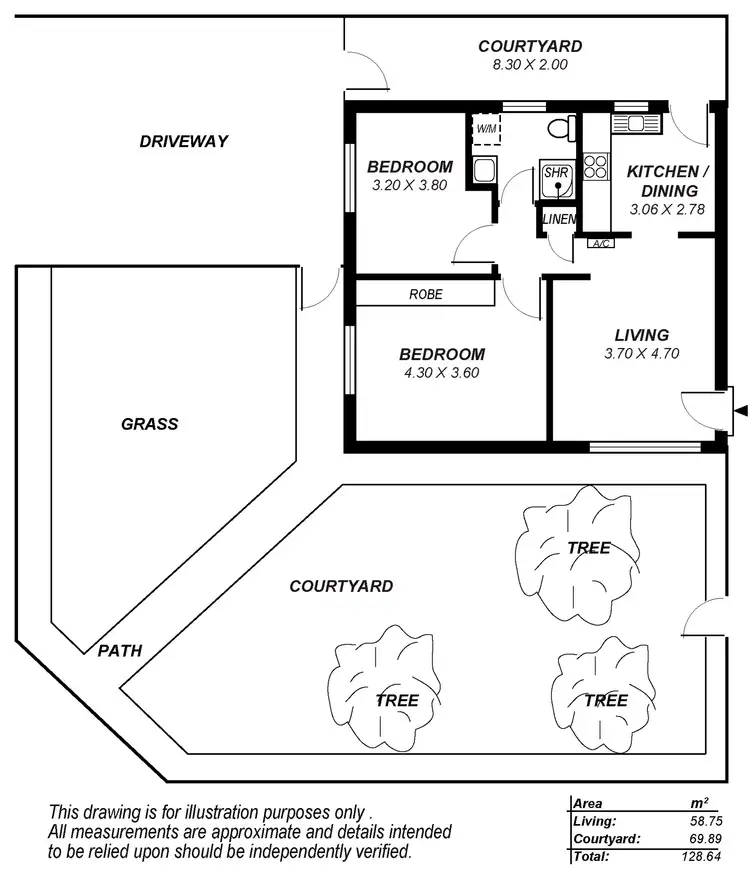 Floorplan of Homely unit listing, 1/9 Herbert Avenue, Torrensville SA 5031