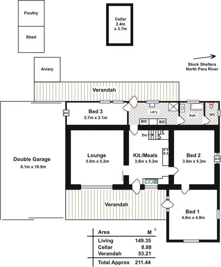 Floorplan of Homely house listing, 509 Rosedale Road, Rosedale SA 5350