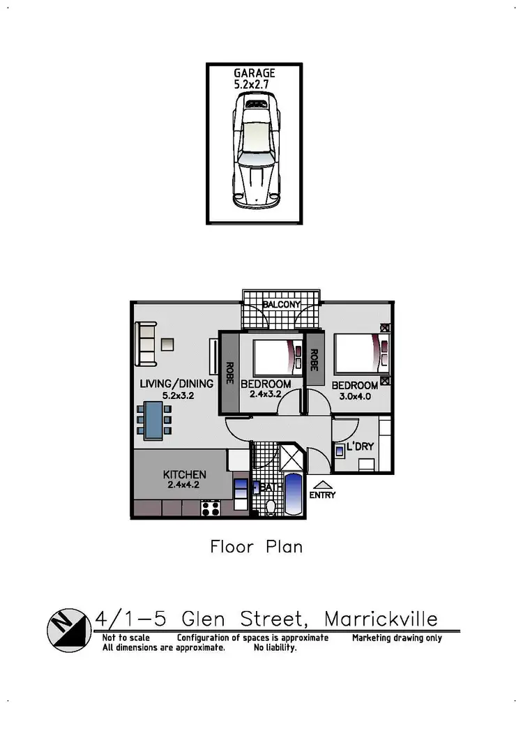 Floorplan of Homely unit listing, 4/1-5 Glen Street, Marrickville NSW 2204