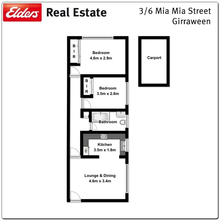 Floorplan of Homely unit listing, 3/6 Mia Mia Street, Girraween NSW 2145