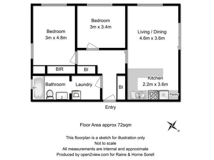 Floorplan of Homely apartment listing, 1/1 Battery Square, Battery Point TAS 7004