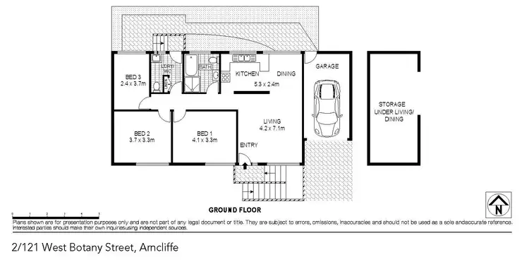 Floorplan of Homely townhouse listing, 2/121 West Botany Street, Arncliffe NSW 2205