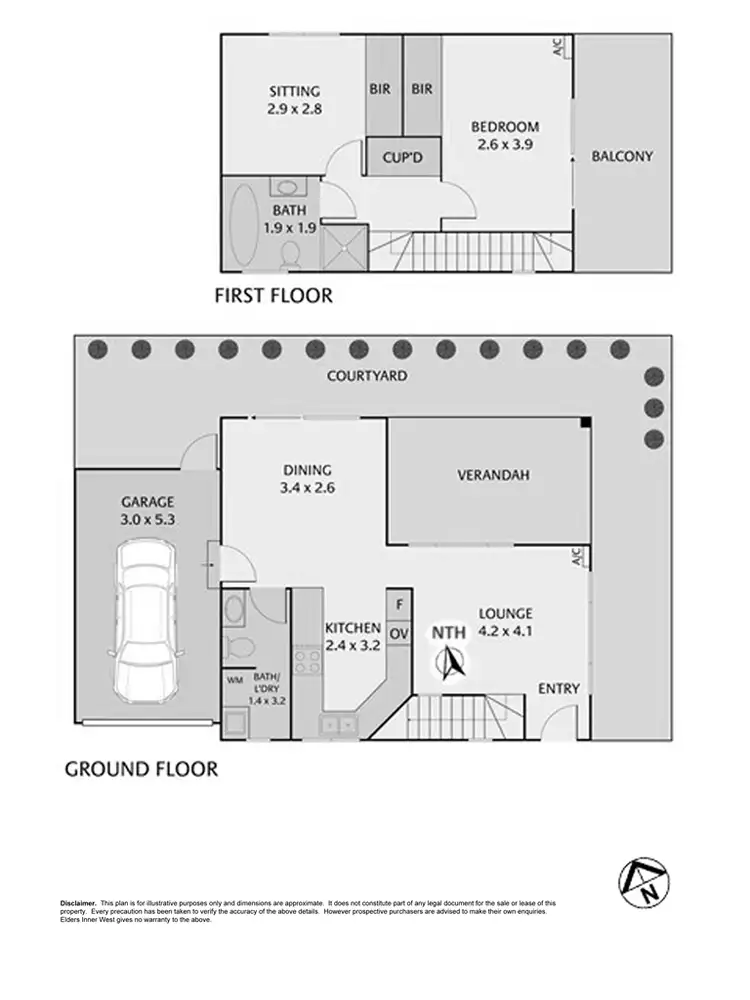 Floorplan of Homely townhouse listing, 4/190 Croydon Avenue, Croydon Park NSW 2133