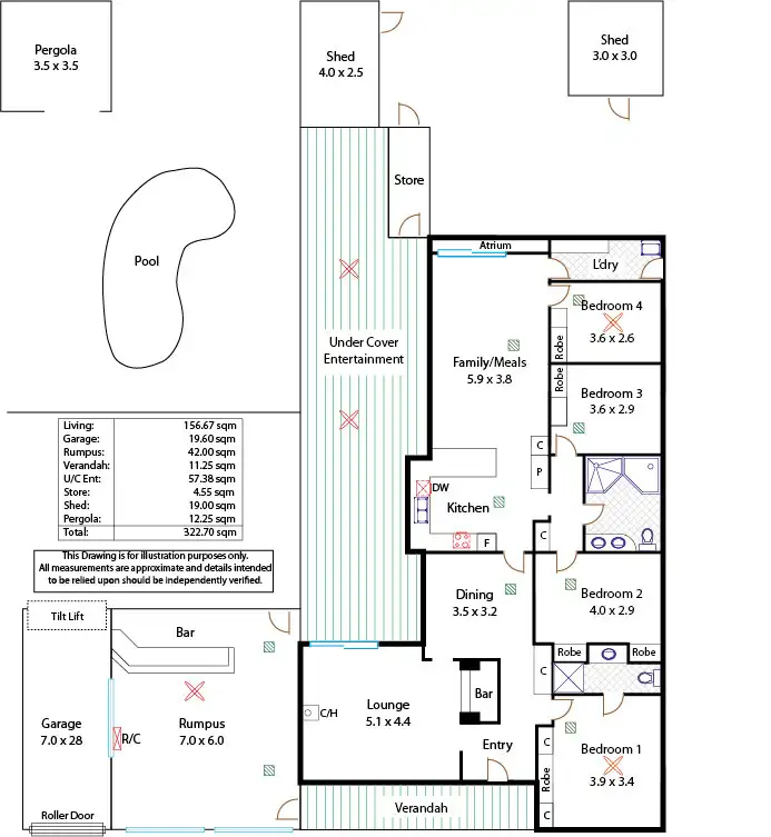 Floorplan of Homely house listing, 11 Turquoise Drive, Salisbury East SA 5109