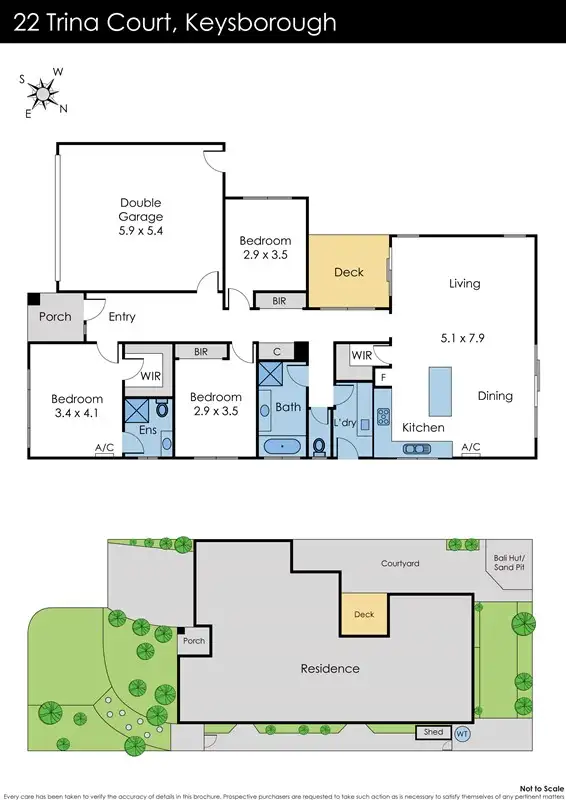 Floorplan of Homely house listing, 22 Trina Court, Keysborough VIC 3173