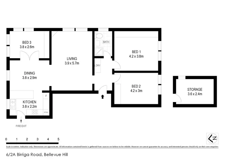 Floorplan of Homely apartment listing, 6/2A Birriga Road, Bellevue Hill NSW 2023