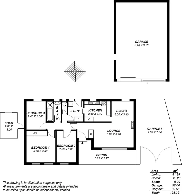 Floorplan of Homely house listing, 17 Allinga Road, Morphett Vale SA 5162