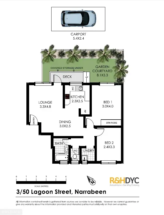 Floorplan of Homely unit listing, 3/50 Lagoon Street, Narrabeen NSW 2101