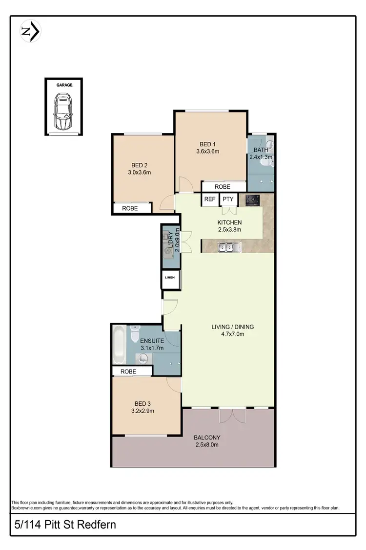 Floorplan of Homely apartment listing, 5/114 Pitt Street, Redfern NSW 2016