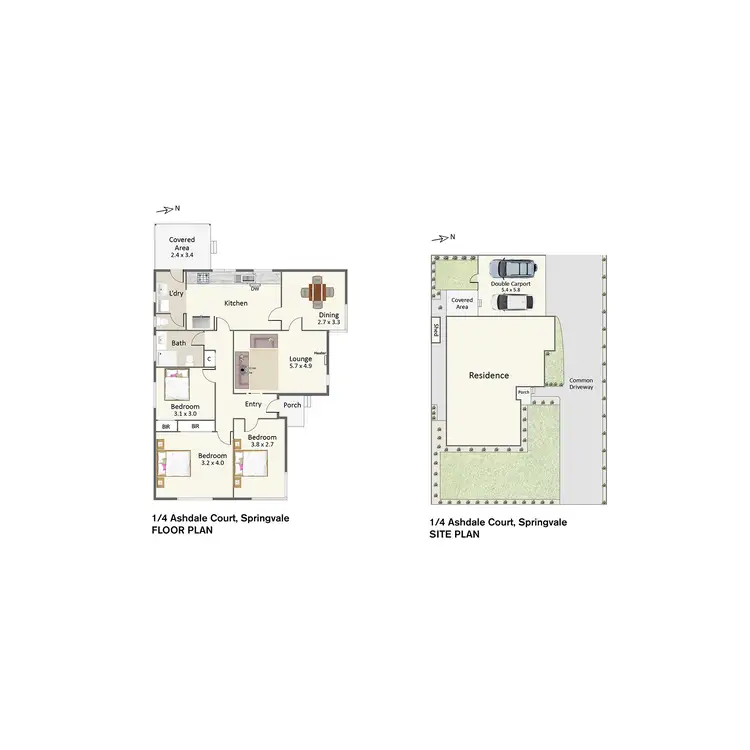 Floorplan of Homely unit listing, 1/4 Ashdale Court, Springvale VIC 3171