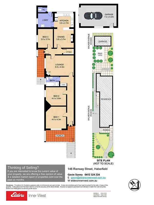 Floorplan of Homely semi-detached listing, 146 Ramsay Street, Haberfield NSW 2045