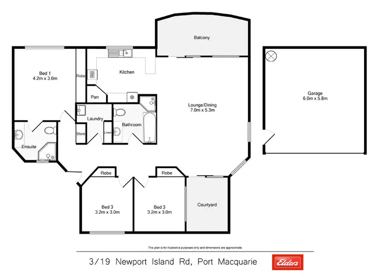Floorplan of Homely townhouse listing, 3/19 Newport Island Road, Port Macquarie NSW 2444