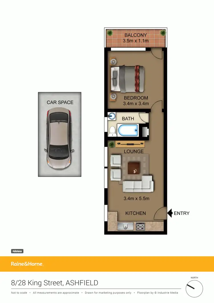Floorplan of Homely apartment listing, 8/28 King Street, Ashfield NSW 2131