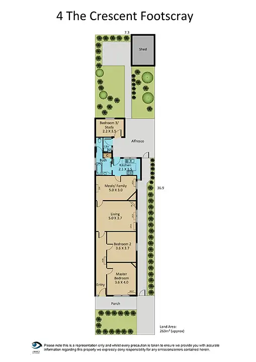 Floorplan of Homely house listing, 4 The Crescent, Footscray VIC 3011