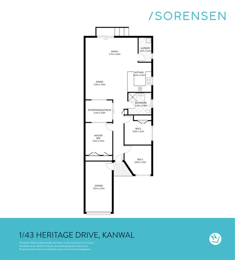 Floorplan of Homely house listing, 1/43 Heritage Drive, Kanwal NSW 2259
