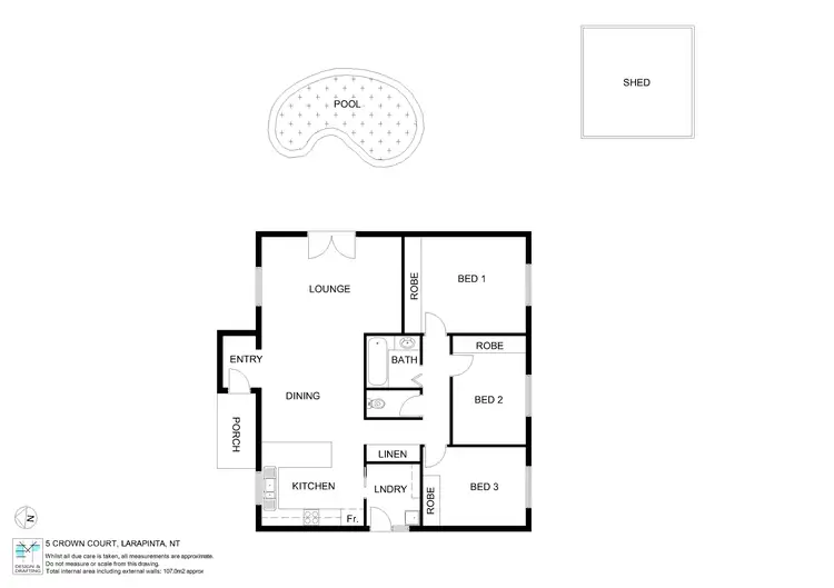 Floorplan of Homely house listing, 5 Crown Ct, Larapinta NT 875