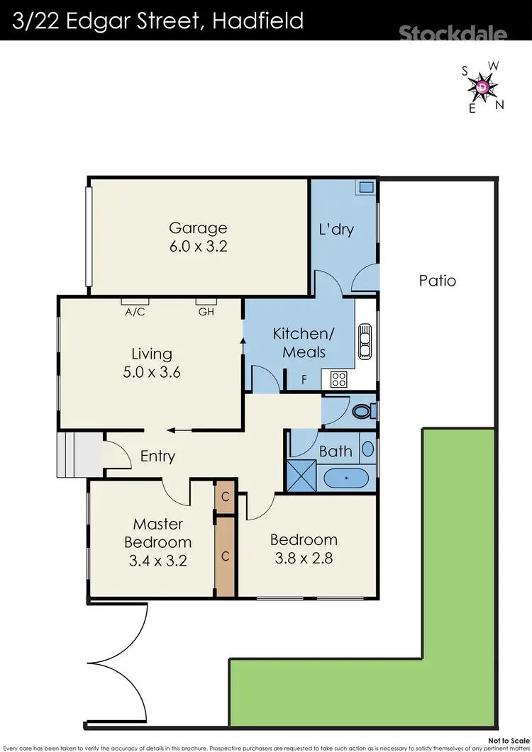Floorplan of Homely unit listing, 3/22 Edgar Street, Hadfield VIC 3046