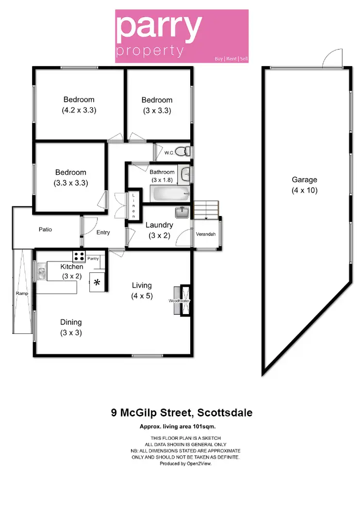 Floorplan of Homely house listing, 9 McGilp Street, Scottsdale TAS 7260