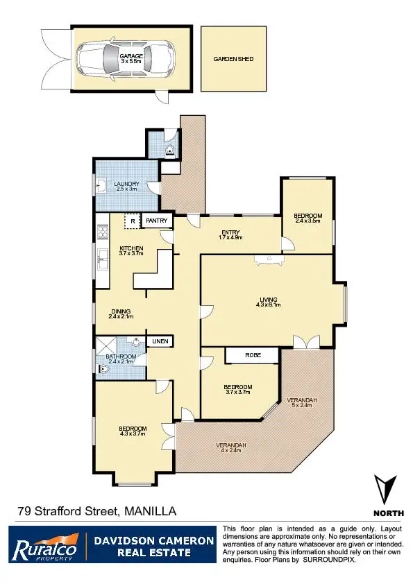 Floorplan of Homely house listing, 79 Strafford Street, Manilla NSW 2346
