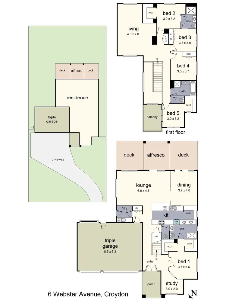 Floorplan of Homely house listing, 6 Webster Avenue, Croydon VIC 3136