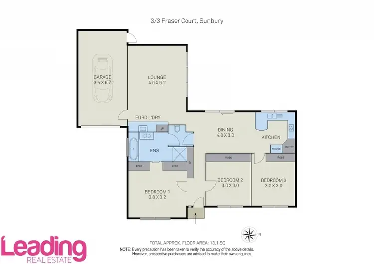 Floorplan of Homely unit listing, Unit 3/3 Fraser Court, Sunbury VIC 3429