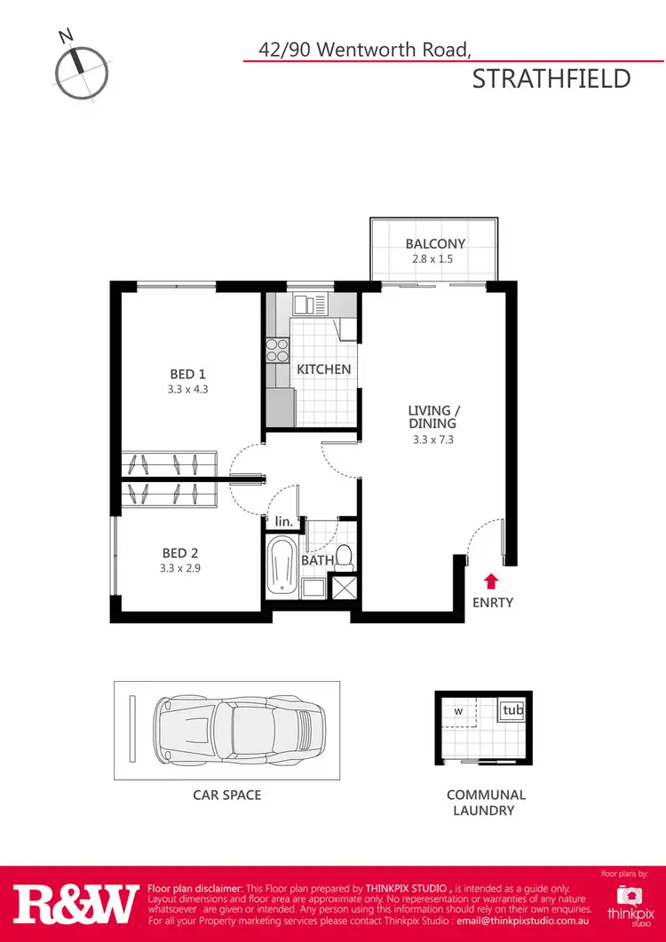 Floorplan of Homely apartment listing, 42/90 WENTWORTH ROAD, Strathfield NSW 2135