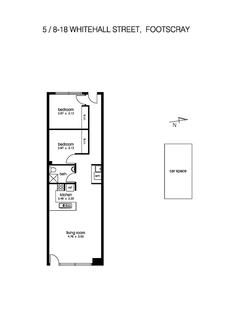 Floorplan of Homely apartment listing, 5/8-18 Whitehall Street, Footscray VIC 3011