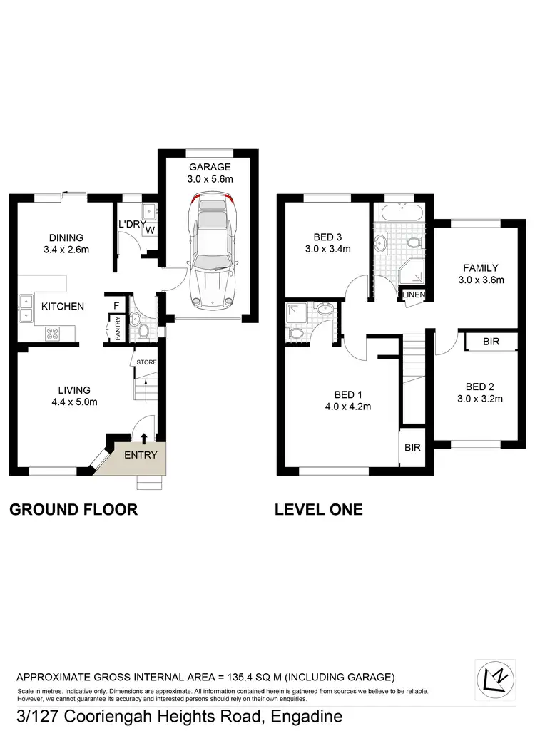 Floorplan of Homely townhouse listing, 3/127 Cooriengah Heights Road, Engadine NSW 2233