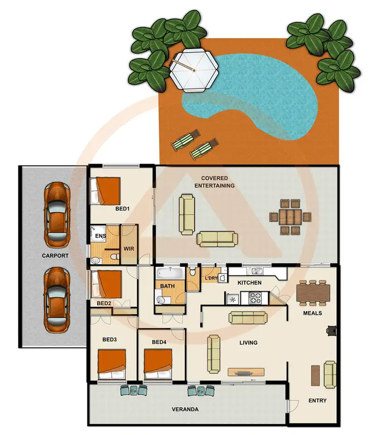 Floorplan of Homely house listing, 3 CYGNUS CT, Regents Park QLD 4118