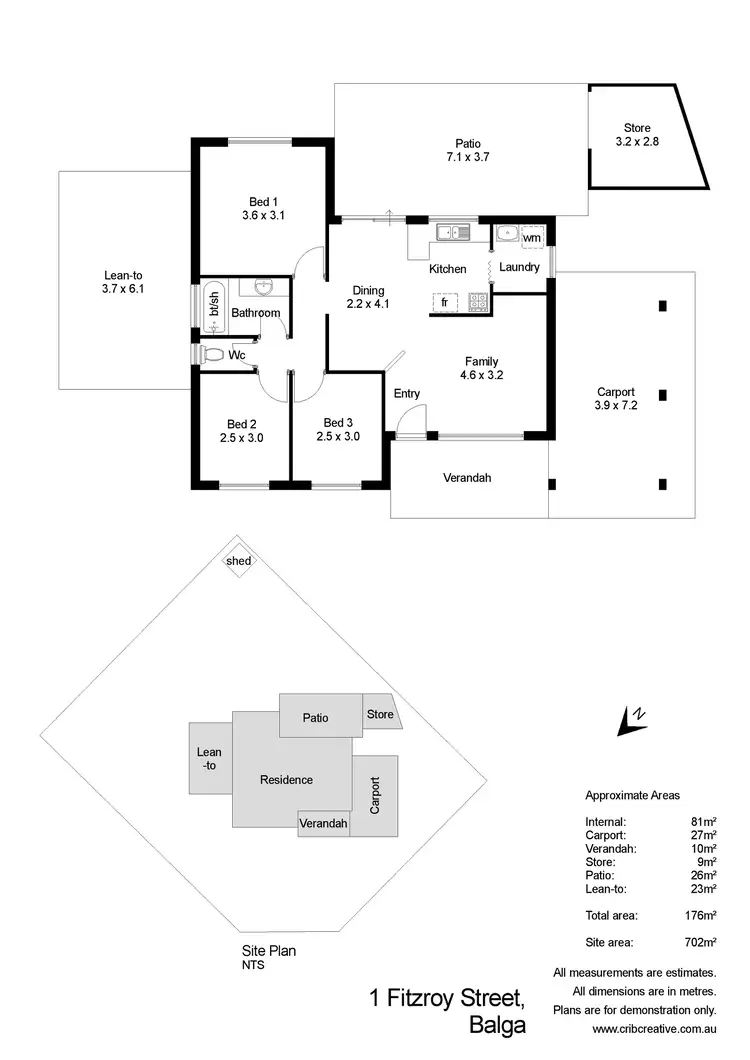 Floorplan of Homely house listing, 1 Fitzroy Place, Balga WA 6061