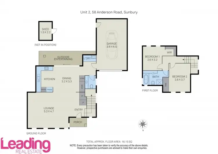 Floorplan of Homely townhouse listing, Unit 2/58 Anderson Road, Sunbury VIC 3429
