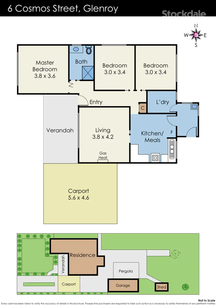 Floorplan of Homely house listing, 6 Cosmos Street, Glenroy VIC 3046