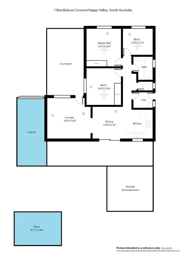 Floorplan of Homely house listing, 7 Barrdickson Crescent, Happy Valley SA 5159