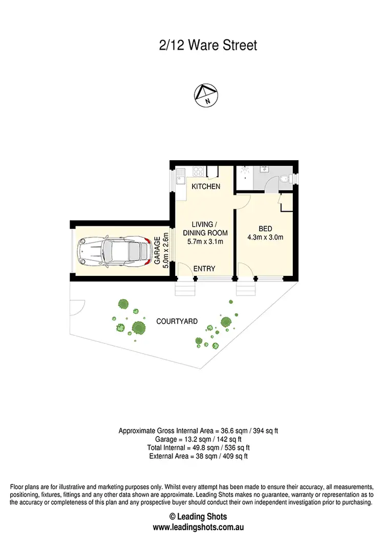 Floorplan of Homely unit listing, 2/12 Ware Street, Annerley QLD 4103