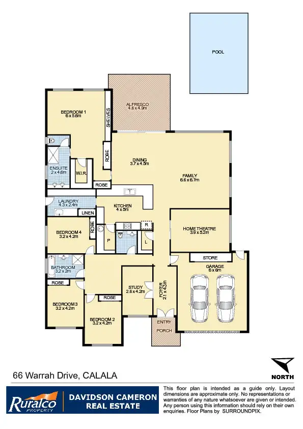 Floorplan of Homely house listing, 66 Warrah Drive, Tamworth NSW 2340