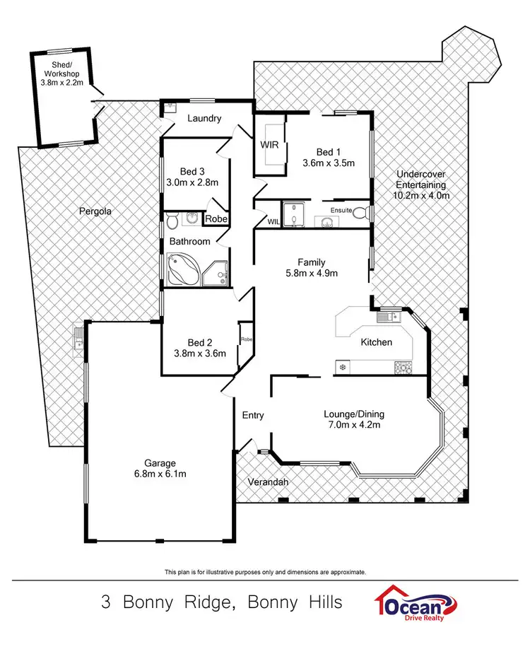 Floorplan of Homely house listing, 3 Bonny Ridge, Bonny Hills NSW 2445