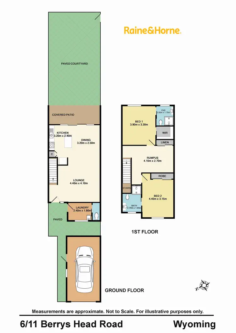 Floorplan of Homely townhouse listing, 6/11 Berrys Head Road (AKA 6/651 Pacific Highway), Narara NSW 2250